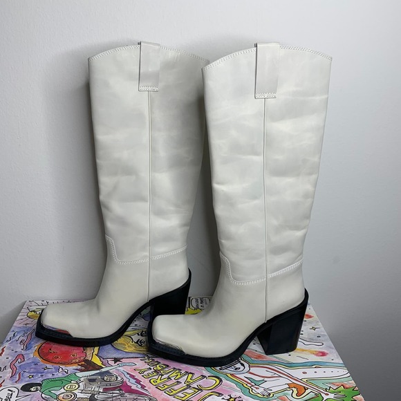 Jeffrey Campbell Verana Knee High Boot Ivory Women size 9 - Picture 14 of 16